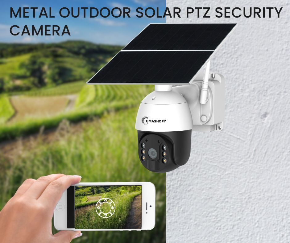 Metal Solar PTZ Security Camera 4G with Batteries