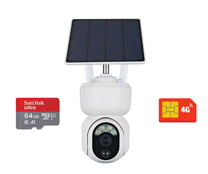 Solar PTZ Security Camera 4G with batteries